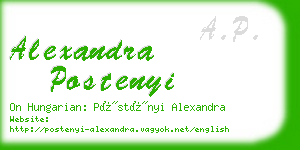 alexandra postenyi business card